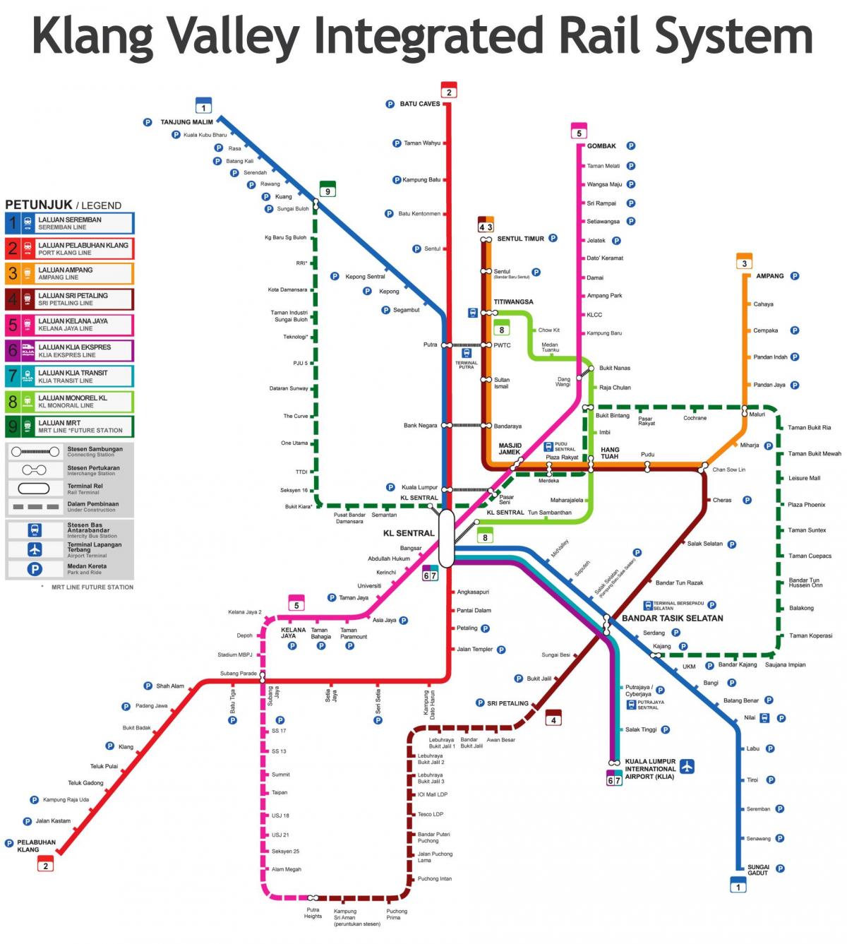 malaysia ga xe lửa bản đồ