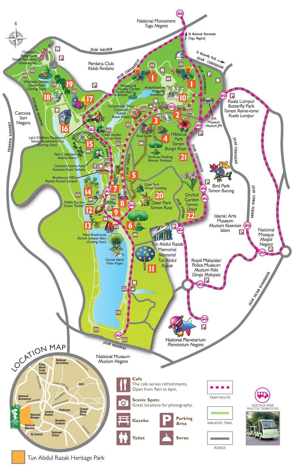 Bản đồ của hàng vườn thực vật