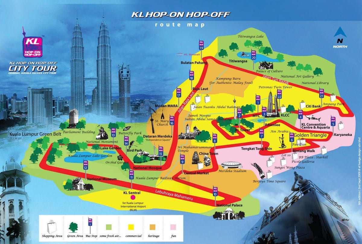 kuala lumpur hop trên đường bản đồ