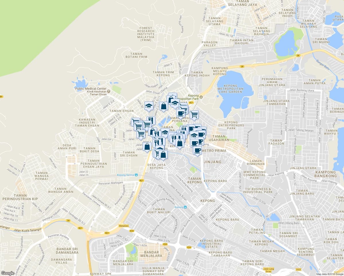 kepong kuala lumpur bản đồ