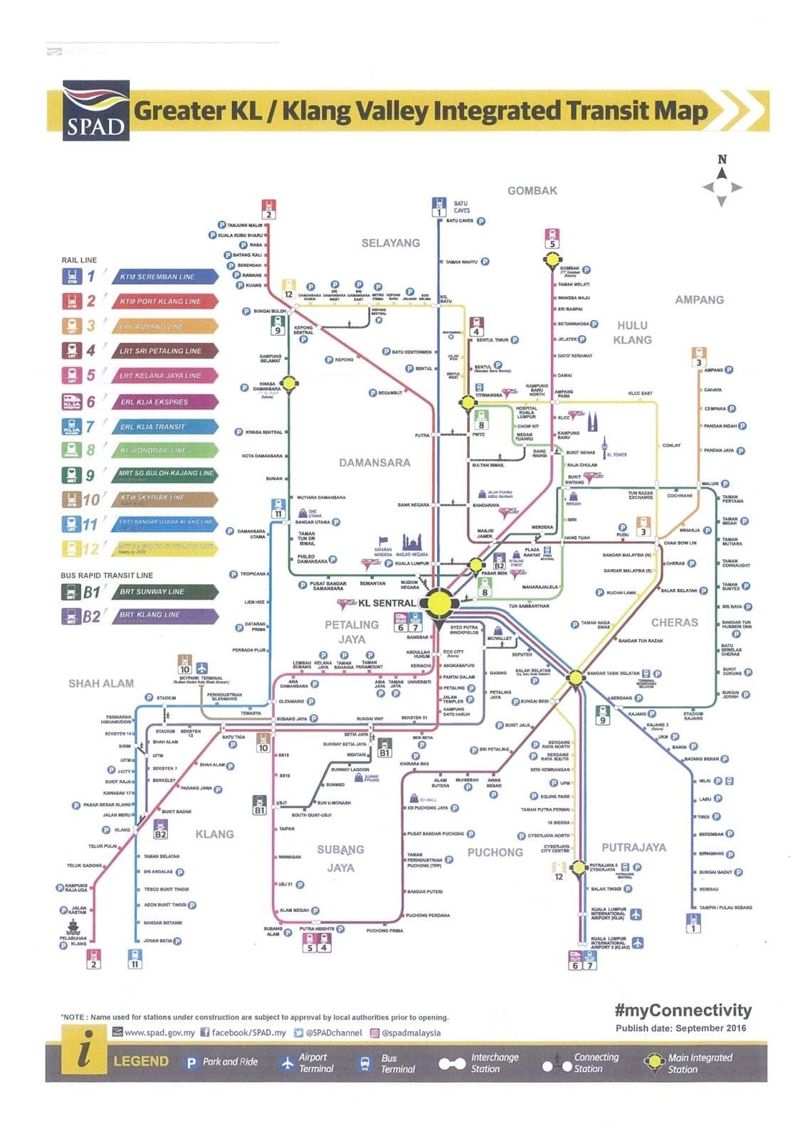 kuala lumpur quá bản đồ đường sắt
