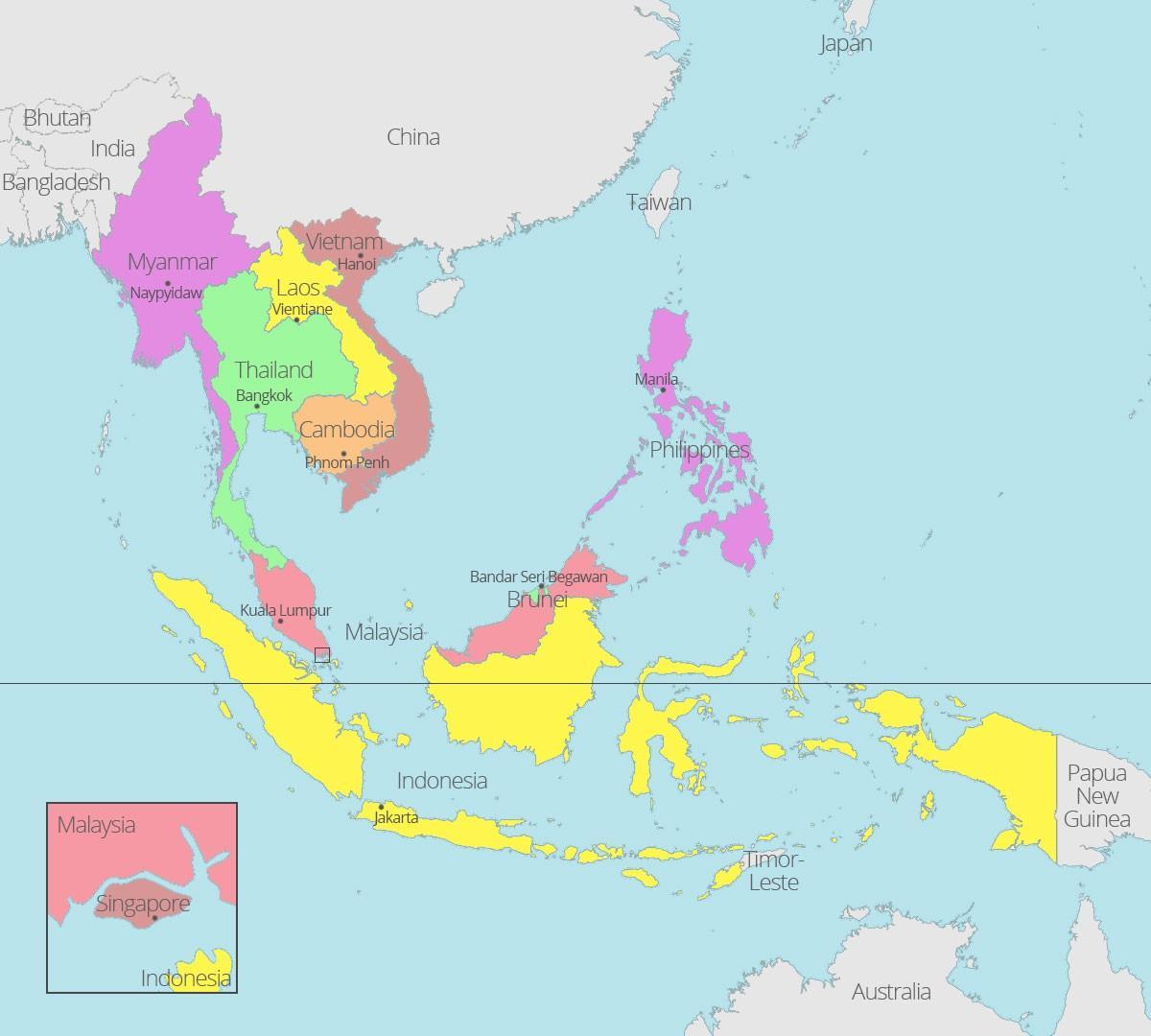 kuala lumpur vị trí trên bản đồ thế giới