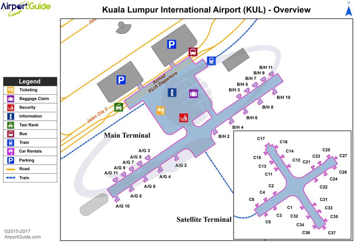 kuala lumpur sân bay quốc tế thiết bị đầu cuối bản đồ