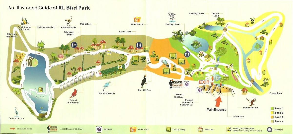 kuala lumpur chim park bản đồ