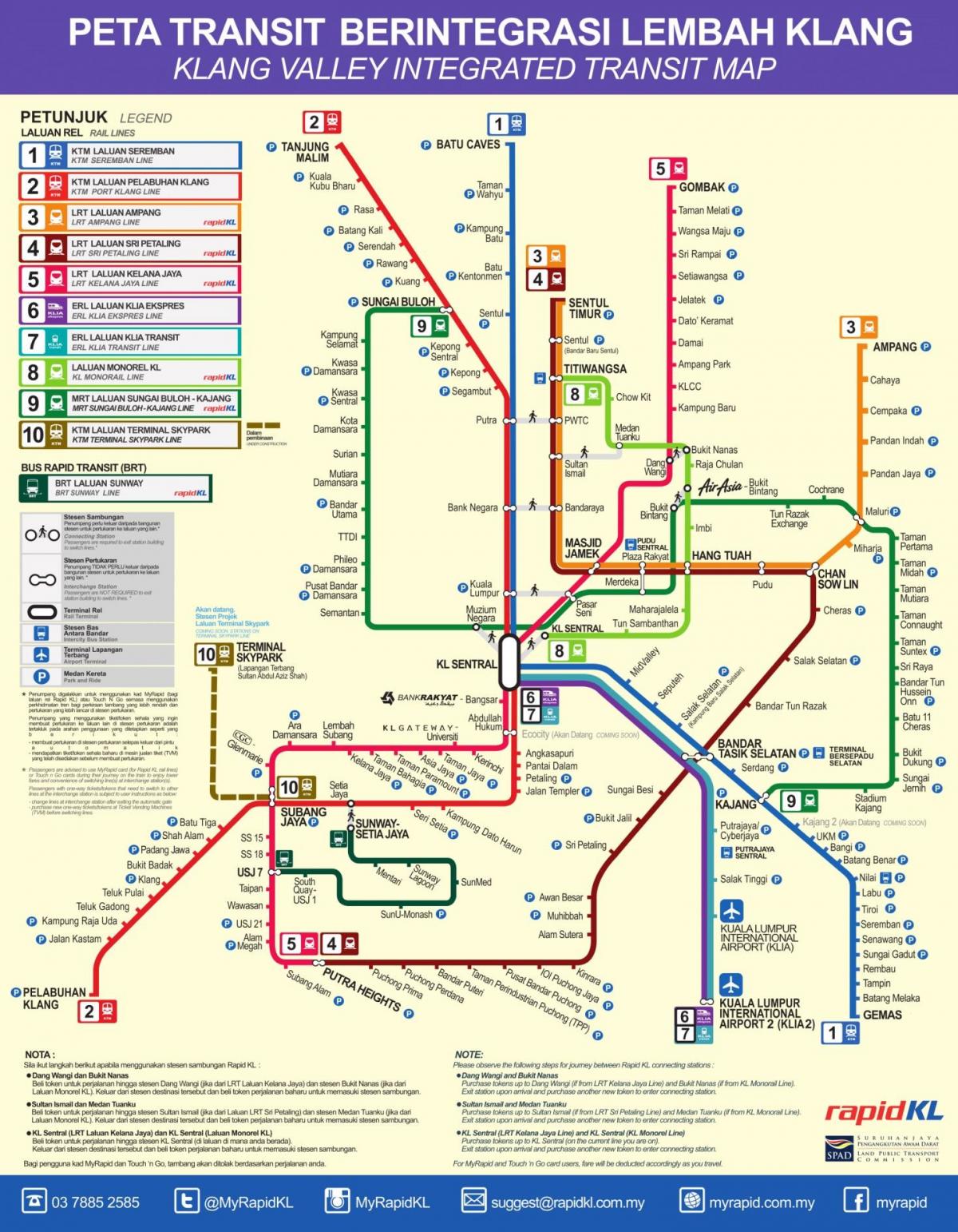 kuala lumpur tàu điện ngầm bản đồ