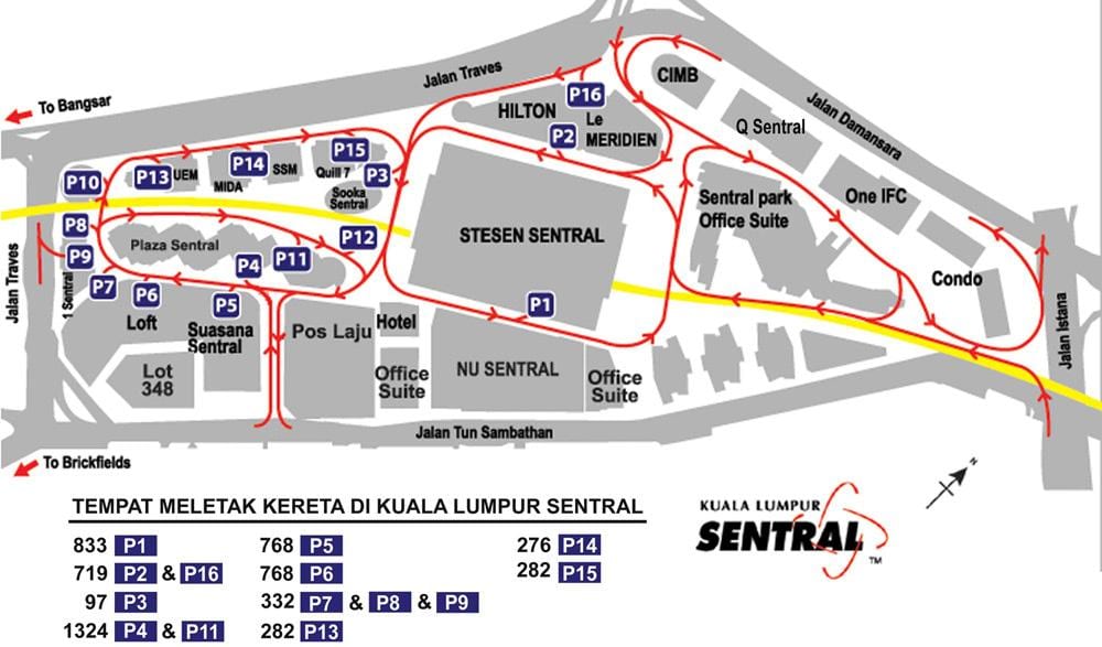 dùng nhà tắm miễn phí trạm kuala lumpur bản đồ