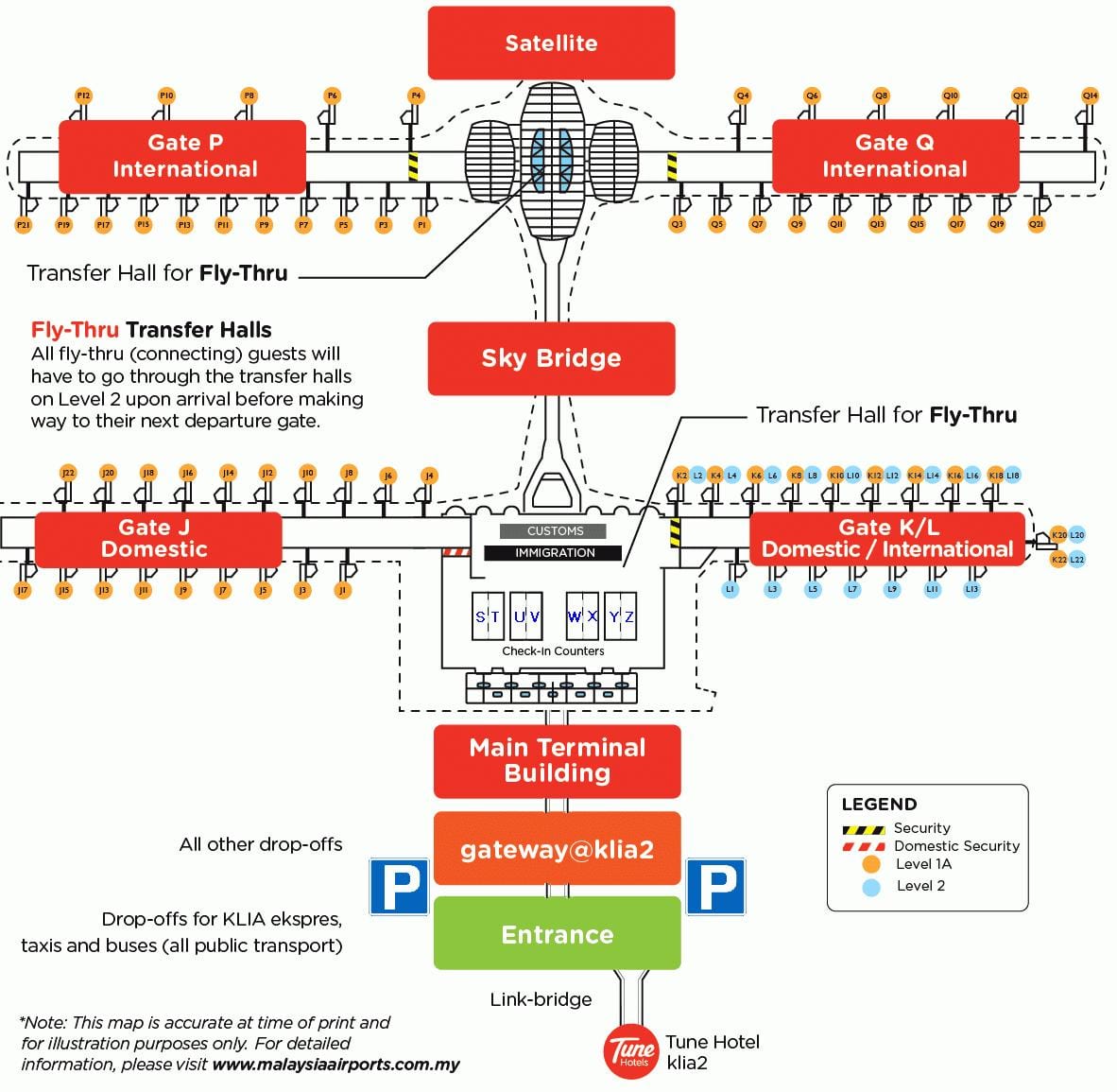 klia2 cổng bản đồ