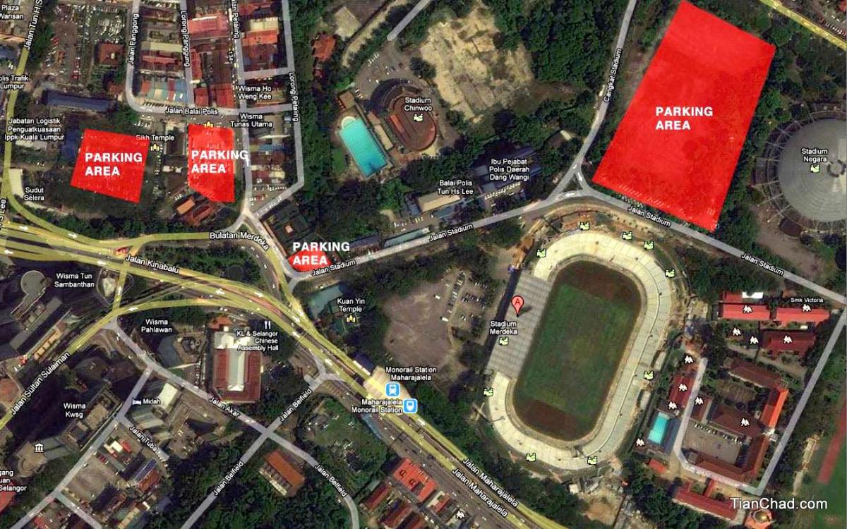 Bản đồ của sân vận động lai.
