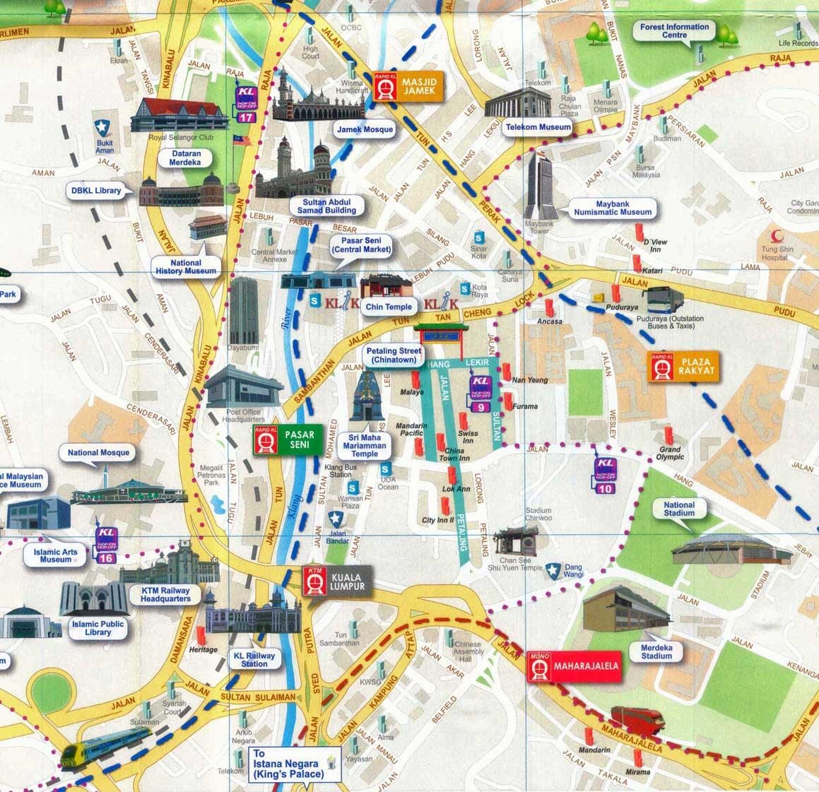 bản đồ của khách sạn. kuala lumpur