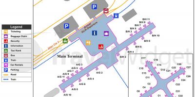 Kuala lumpur sân bay, ga chính bản đồ