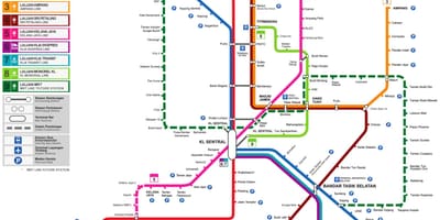 Malaysia ga xe lửa bản đồ