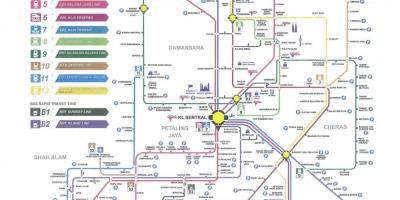 Kuala lumpur quá bản đồ đường sắt