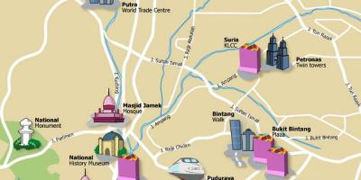 Kuala lumpur điểm du lịch bản đồ