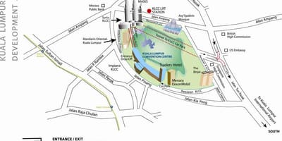 Bản đồ của kuala lumpur trung tâm hội nghị