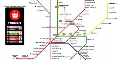Tàu điện ngầm bản đồ của kuala lumpur