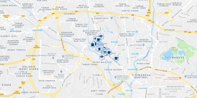 Bản đồ của đường ipoh kuala lumpur