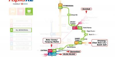 Malaysia đường xe lửa bản đồ