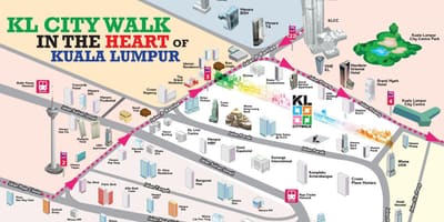 Kuala lumpur đi bộ bản đồ du lịch