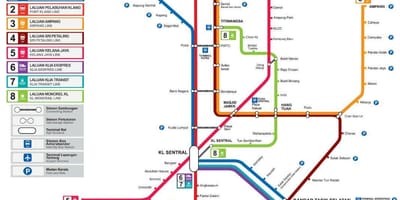 Kuala lumpur ga xe lửa bản đồ