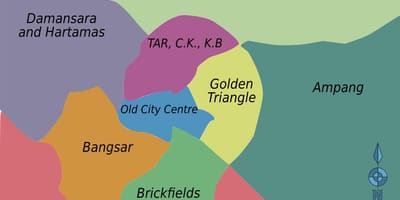 Kuala lumpur quận bản đồ
