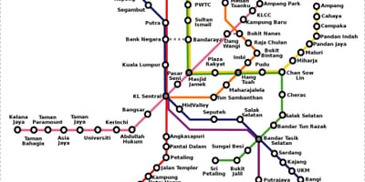Malaysia tàu điện ngầm bản đồ