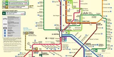 Kuala lumpur tàu điện ngầm bản đồ