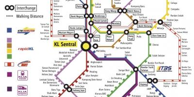 Kuala lumpur vận chuyển bản đồ