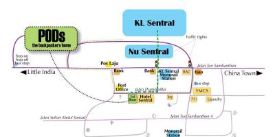 Kuala lumpur trạm xe buýt bản đồ